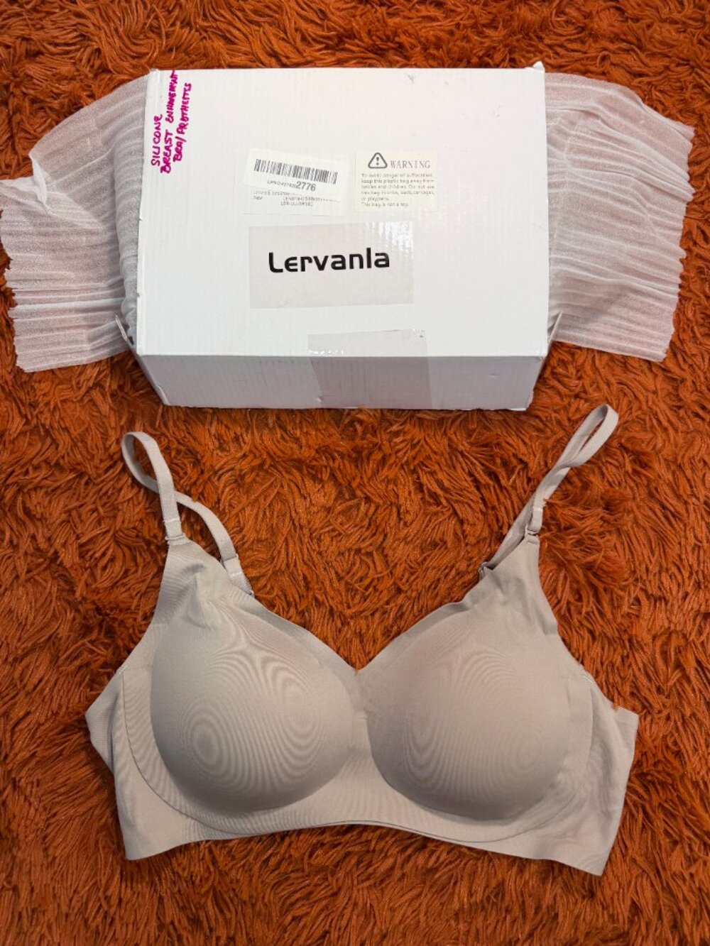 Silicone Breast Form Women Breast Enhancement Wireless Mastectomy Bra with Pocke